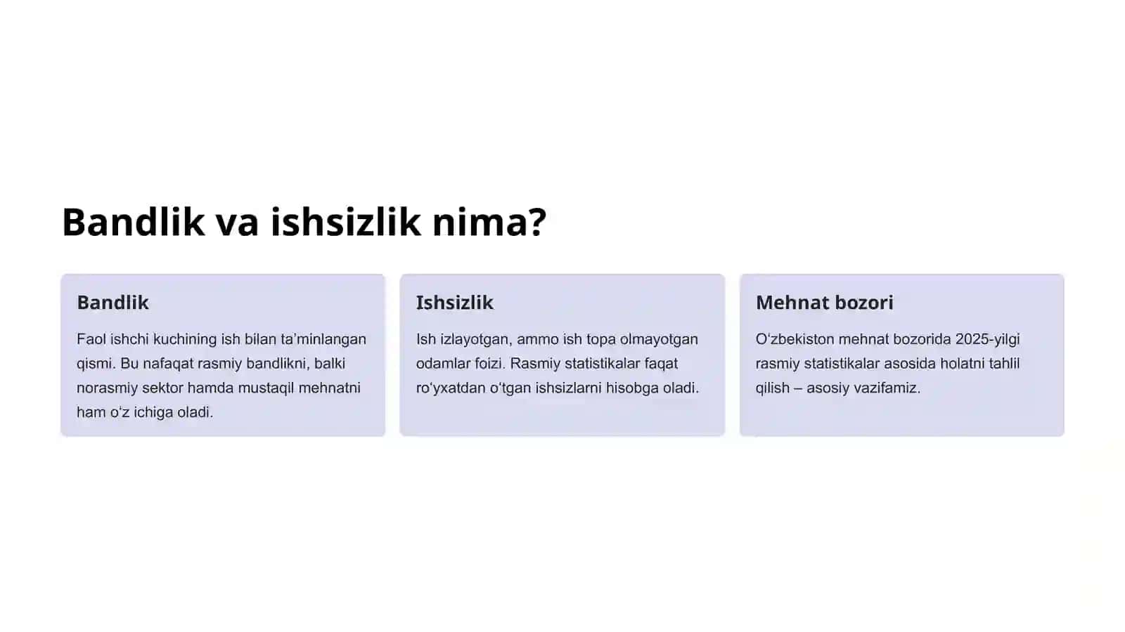 Bandlik va ishsizlik 3