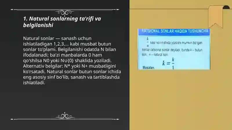 Natural son. Butun sonlar. Ratsional sonlar 3