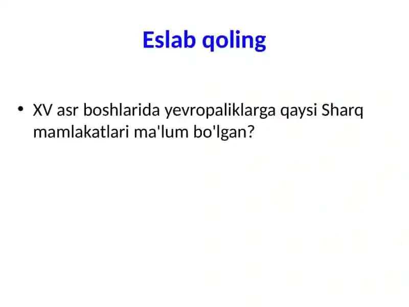 Buyuk geografik kashfiyotlar uchun qanday shartlar mavjud edi? 3