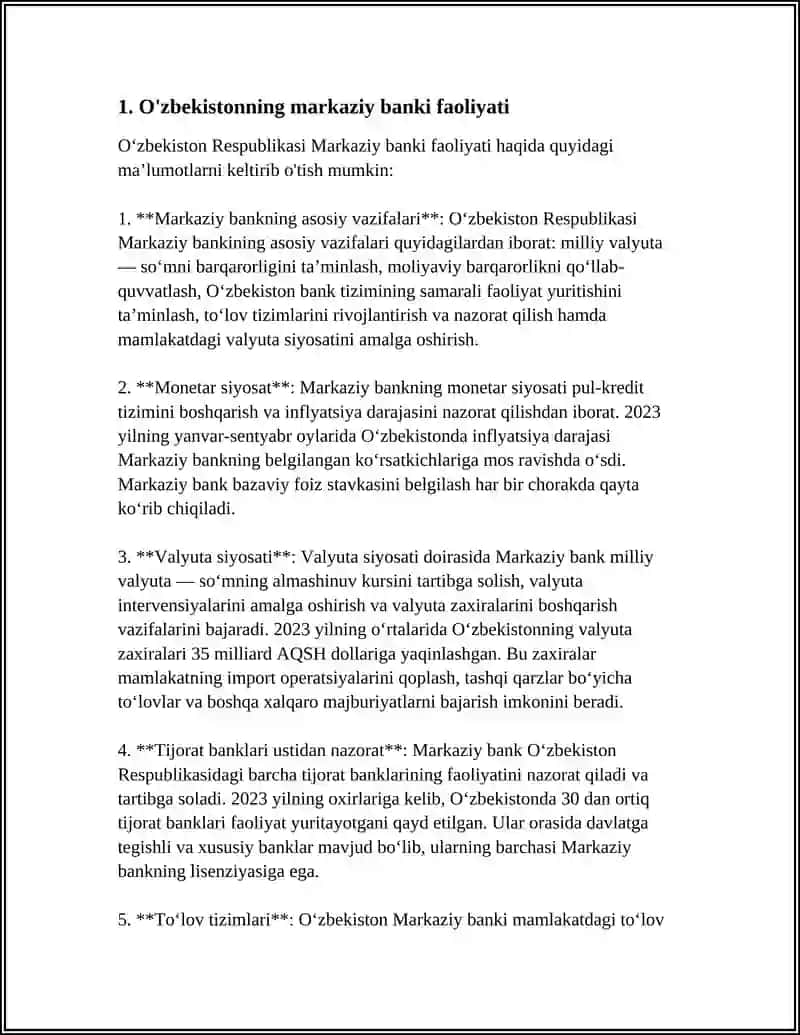 O‘ZBEKISTON RESPUBLIKASINING PUL KRIDIR SIYOSATI 3