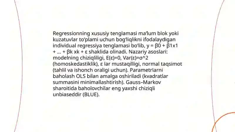 REGRESSIYANING XUSUSIY TENGLAMASI 3