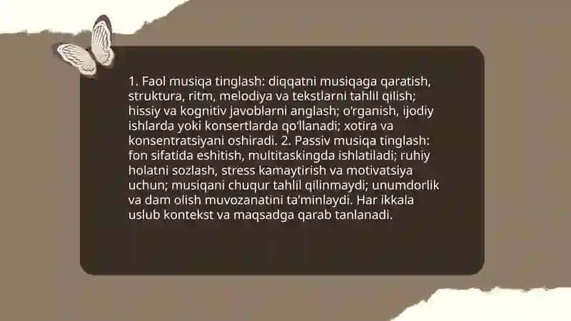 Musiqa tinglash uslubi 3