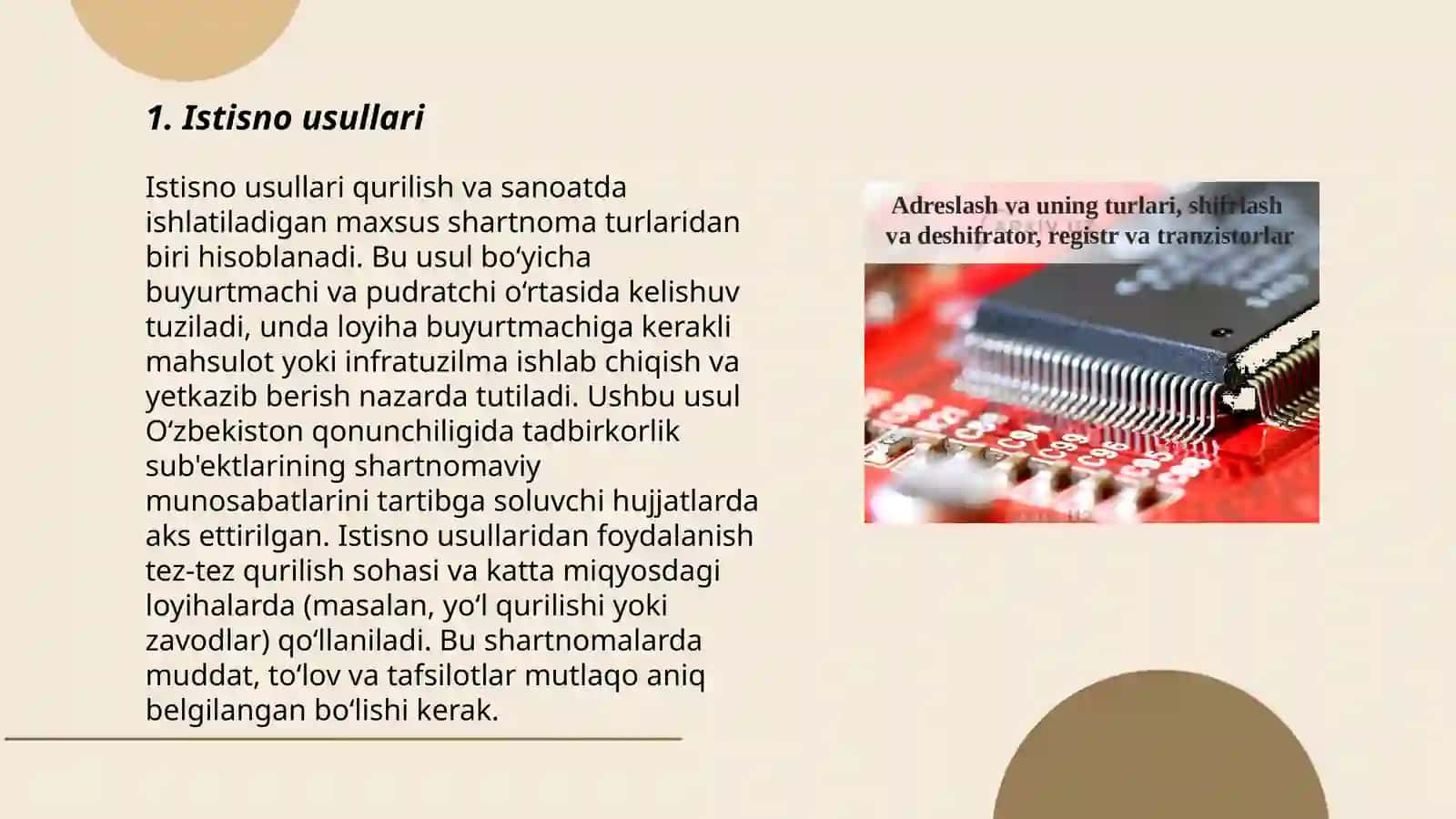 Istisno usullari 3