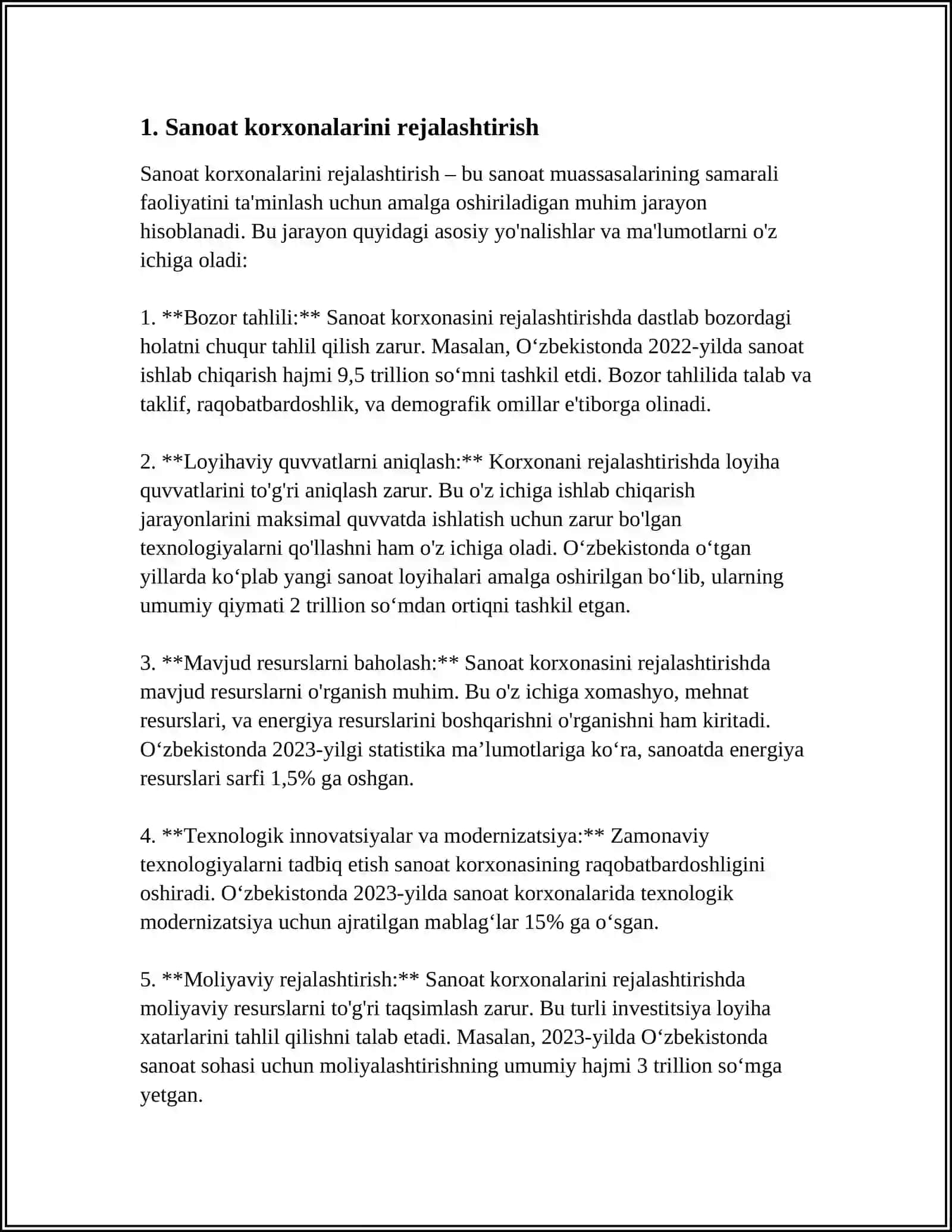 Sanoat Korxonalarini Boshqarishning Iqtisodiy Usullari 3