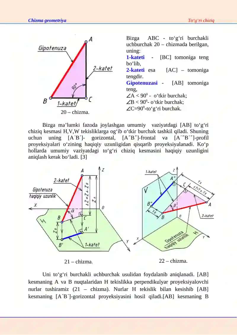 Chizma geometriyaTo‘g‘ri chiziq 3