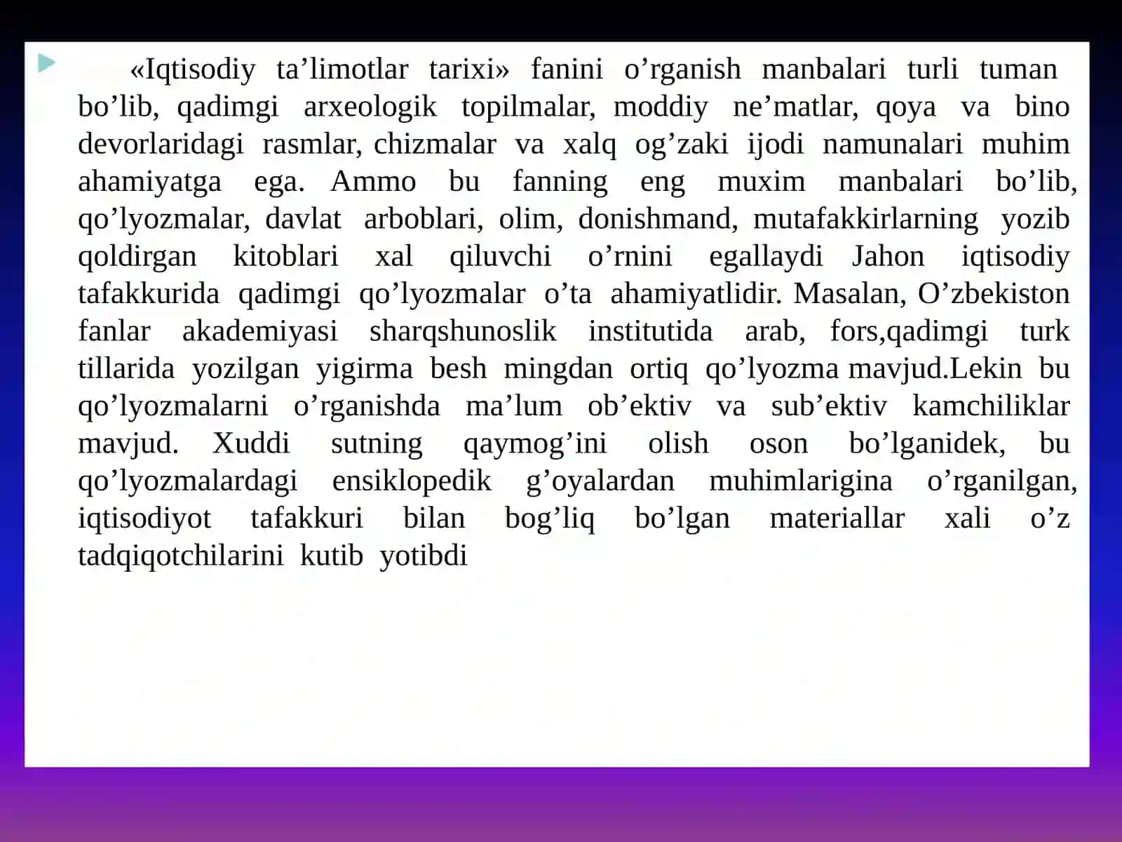 Iqtisodiy Ta'limotlar Tarixi 3