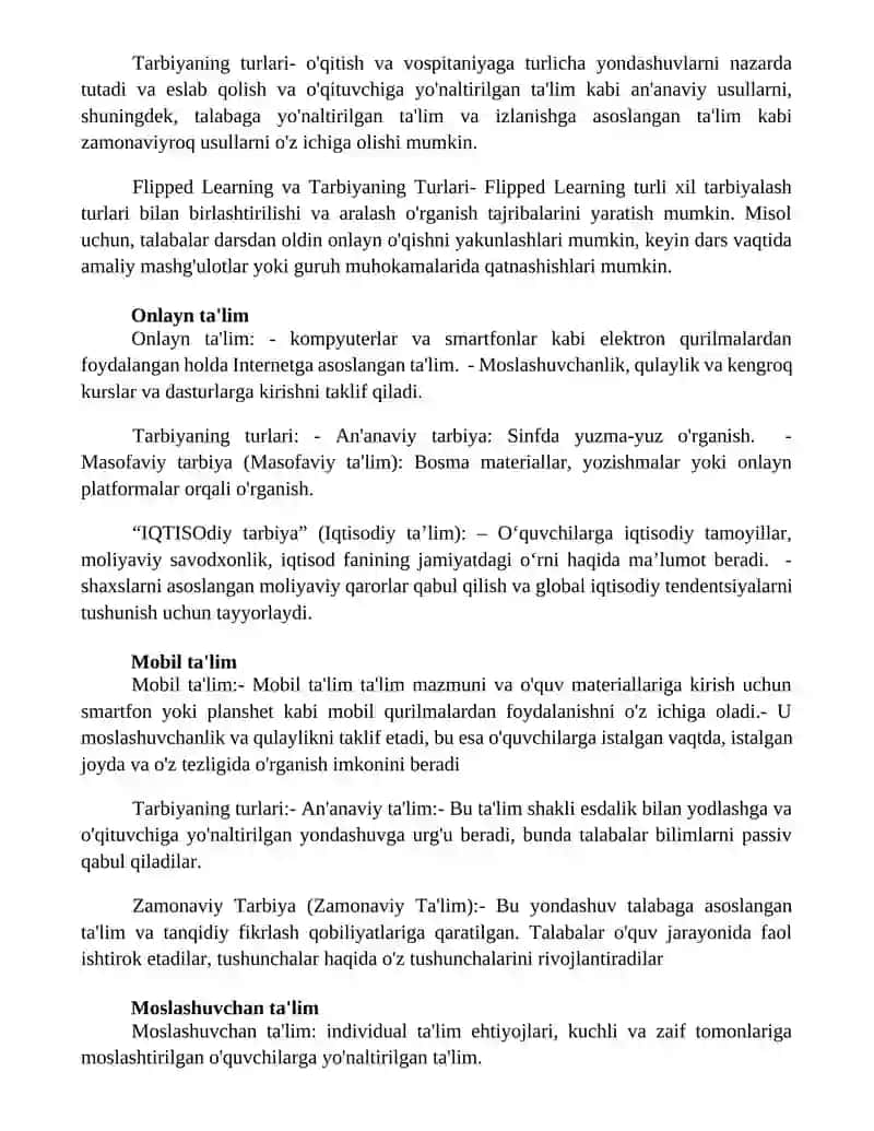 Tarbiyaning Turlari 3