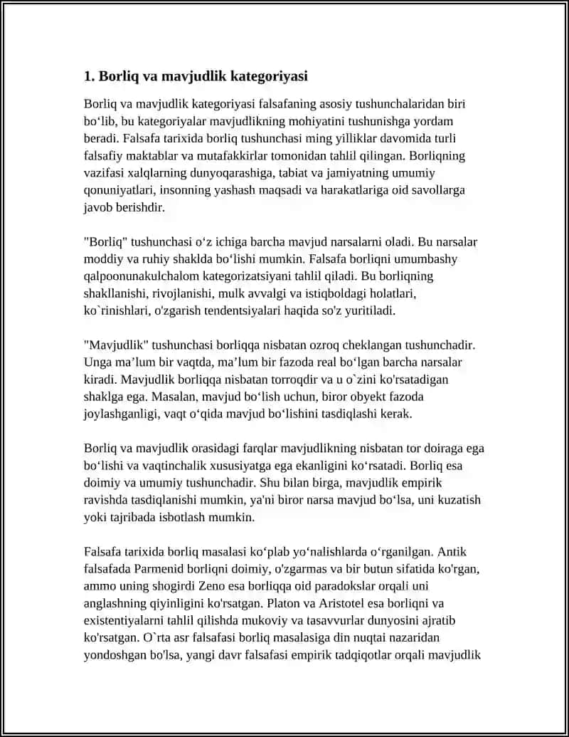 FALSAFA KATEGORIYALARI 3