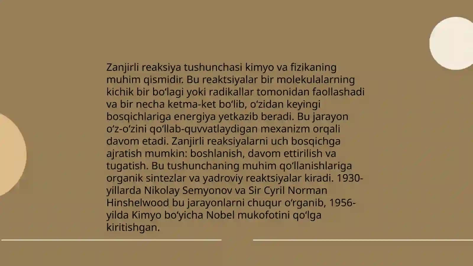 Zanjirli reaksiyalar 3