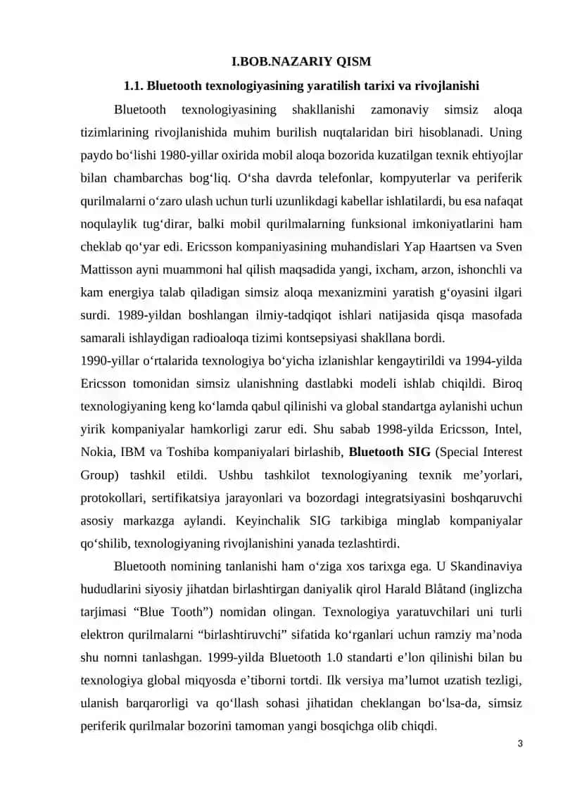 IoT (Internet of Things) qurilmalarida Bluetooth texnologiyasi 3