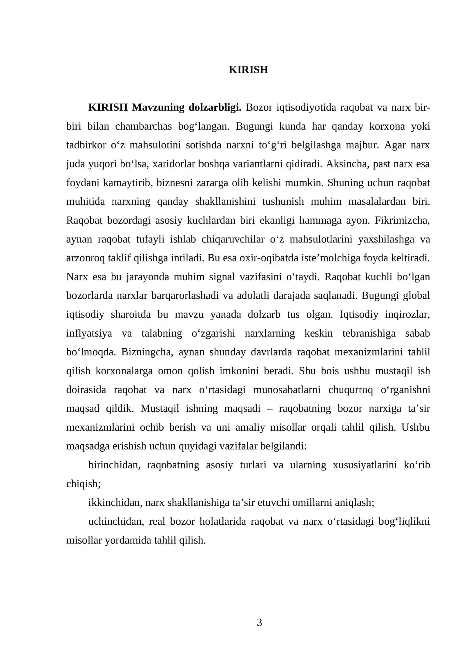 Raqobat va narxning shakllanishi 3