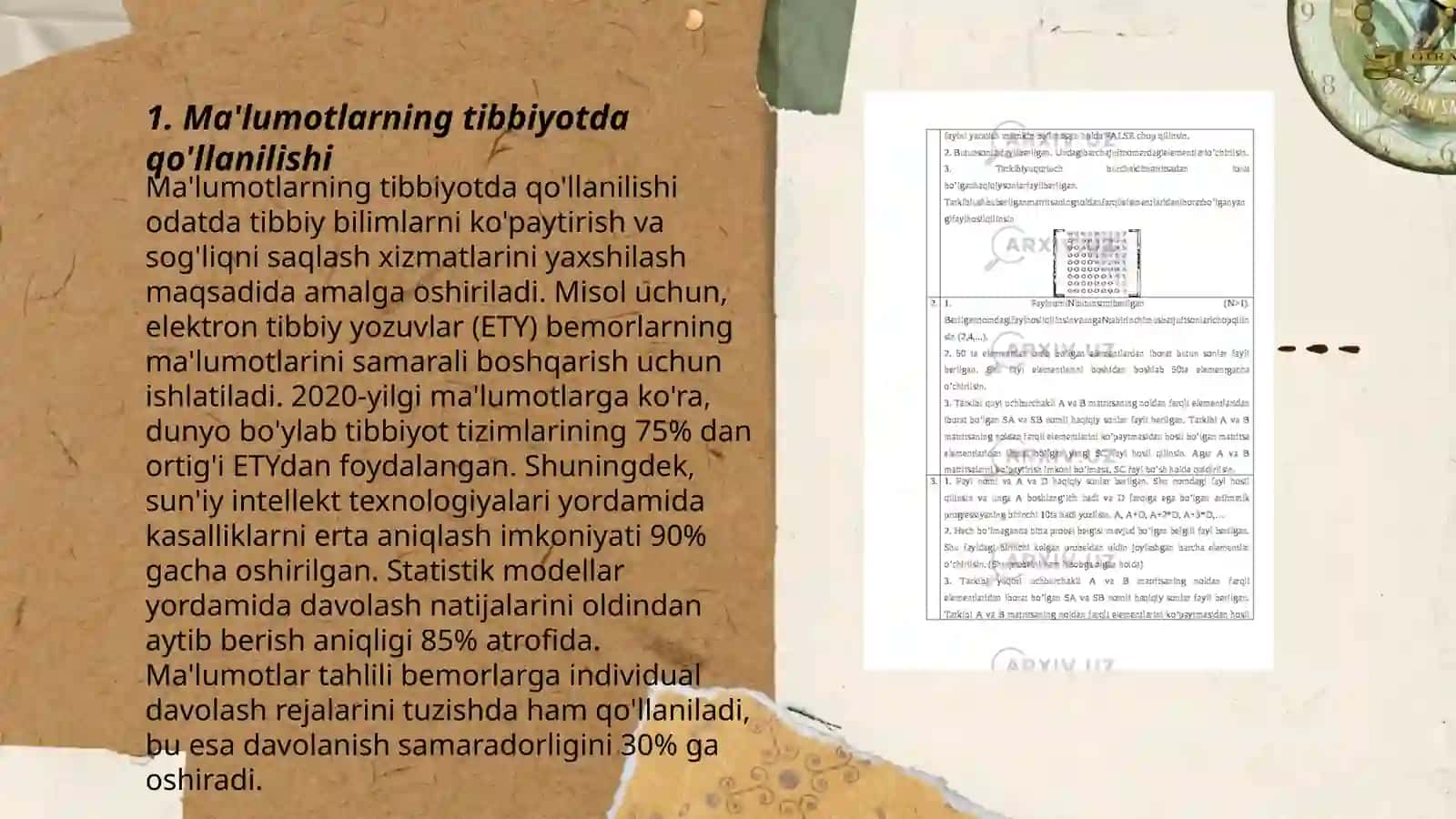 Tibbiyot sohasi jadval ma'lumotlari 3