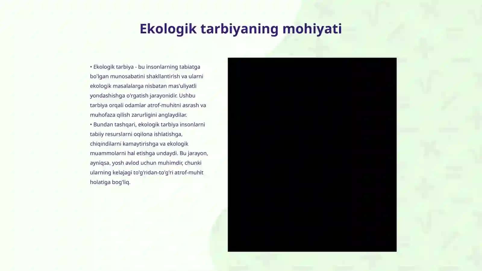 Ekologik tarbiya 3