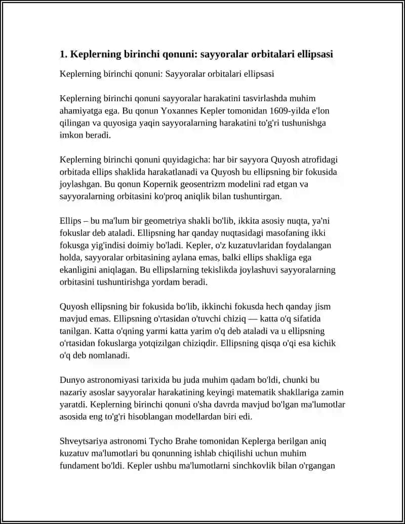 KEPLER QONUNLARI 3