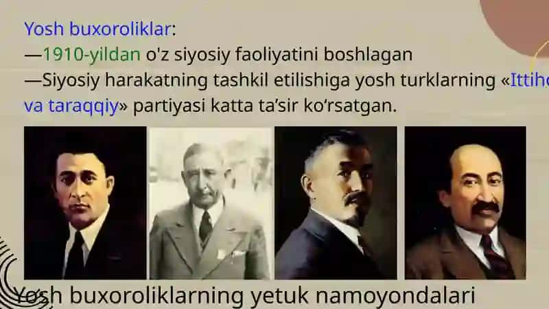 Yosh Buxoroliklar Faoliyati 3