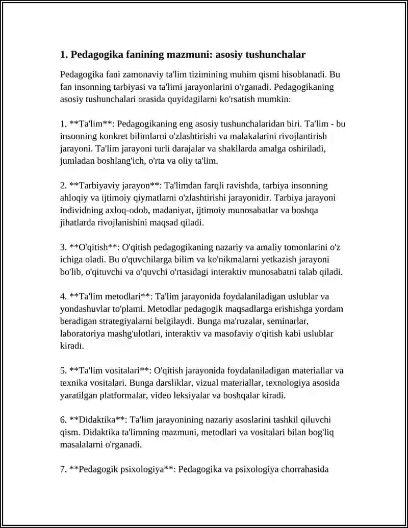 PEDAGOGIKA FANINING MAZHMONI VA MOHIYATI 3