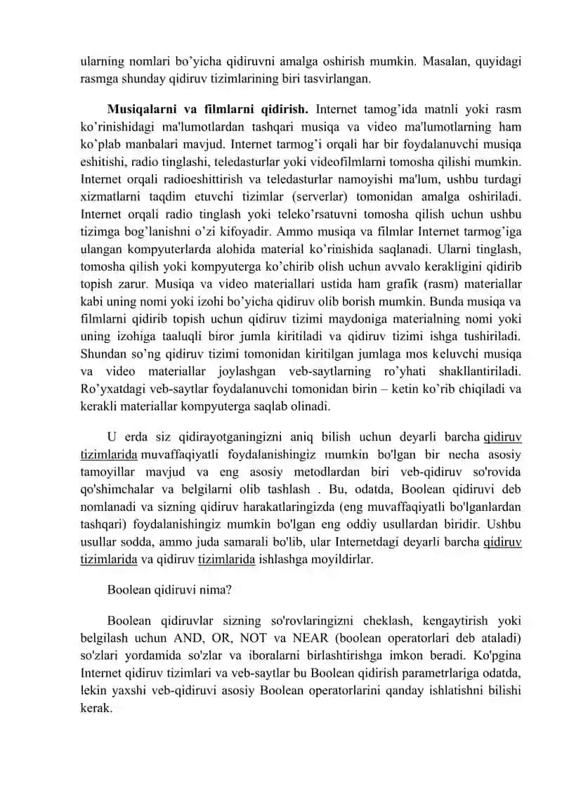Bulev qidiruv tizimi algoritmlarini yaratish 3