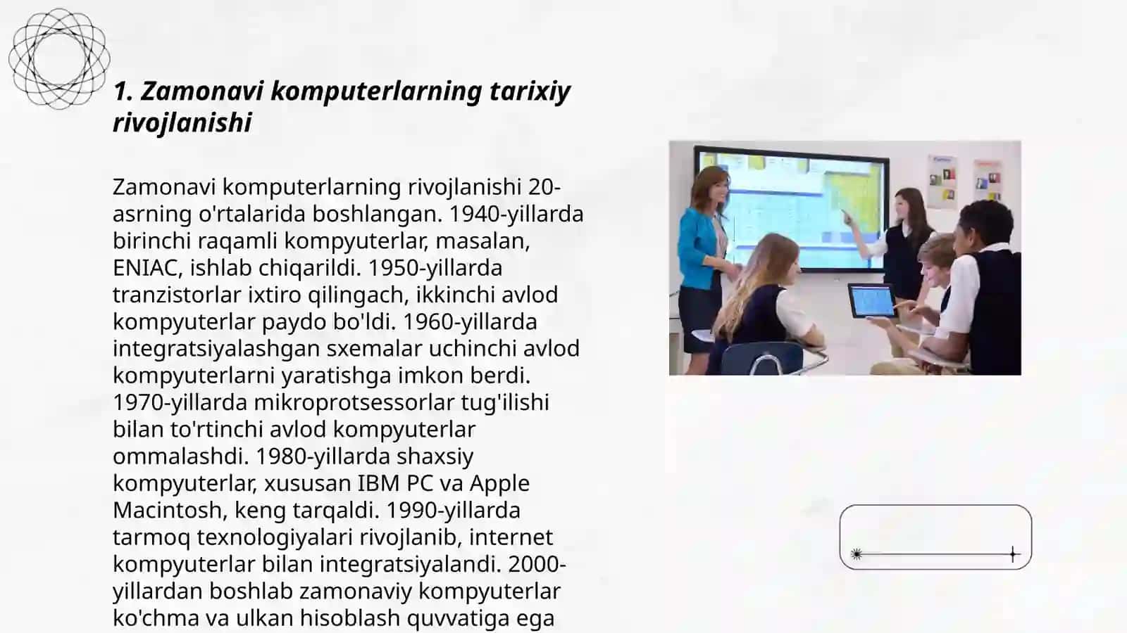 ZAMONAVIY KOMPYUTERLAR BO‘LIMINI O‘QITISH METODIKASI 3
