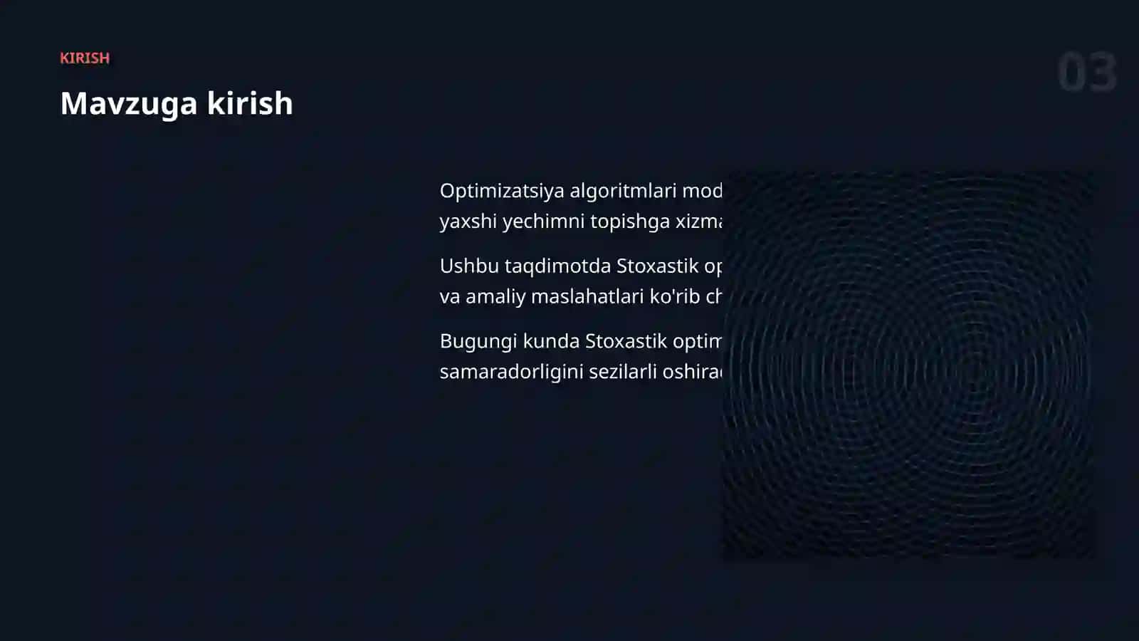 Stoxastik optimizatsiya 3