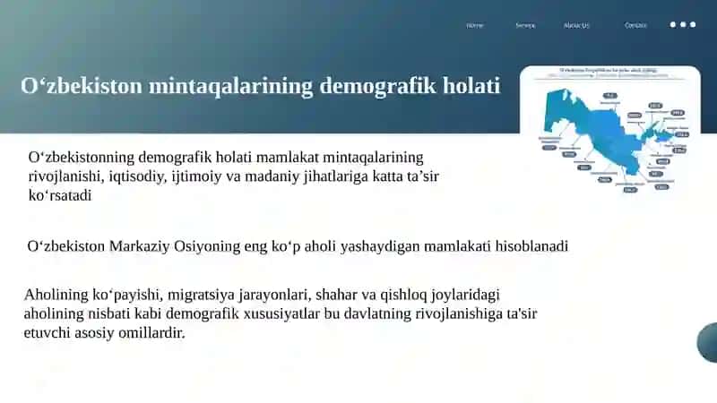 Oʻzbekiston mintaqalarining demografik holati 3