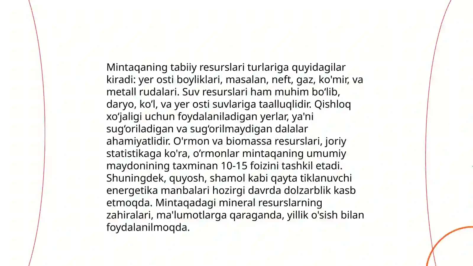 Mintaqalarning tabiiy resurs komplekslarining rivojlanishi 3