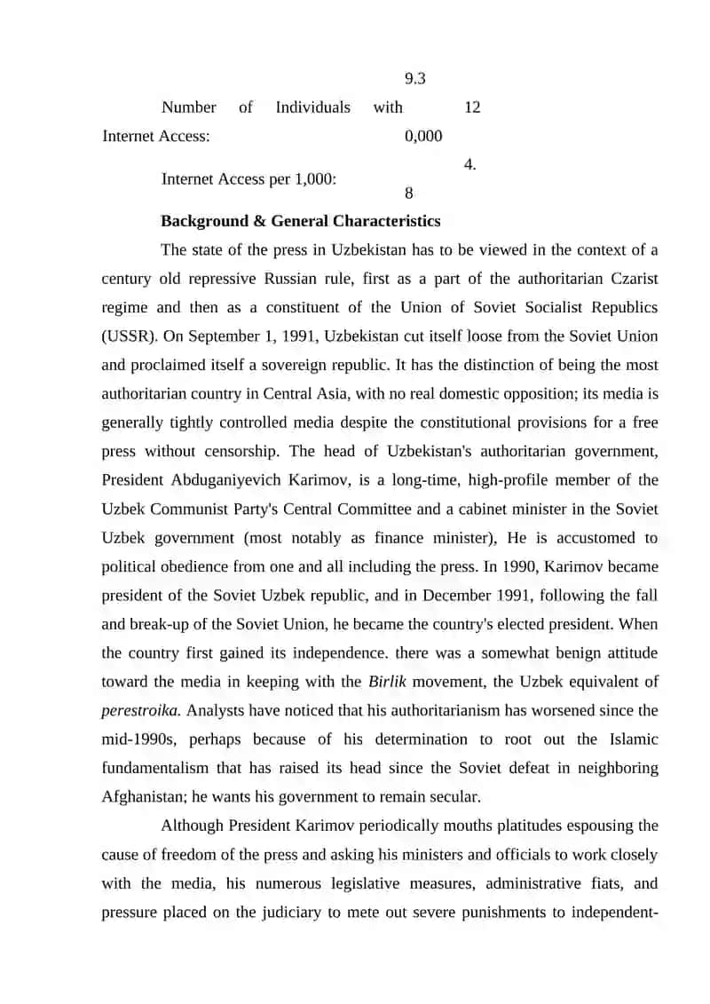 Mass Media in Uzbekistan 3