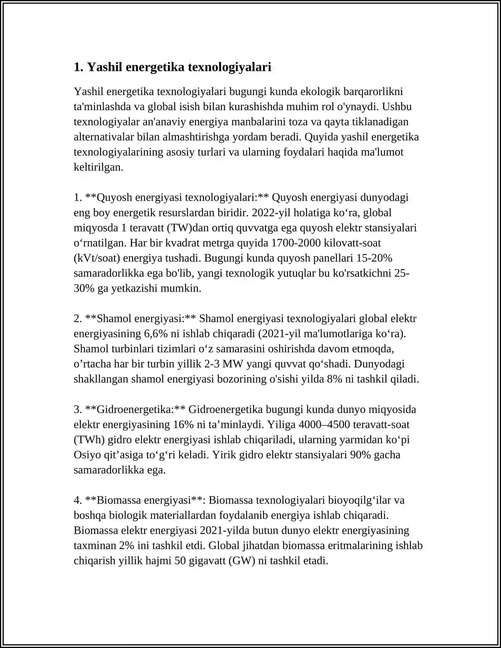 Yashil energetika texnologiyalari 3