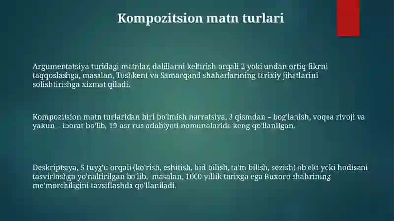 Matnning ta’rifi va tasnifi 3