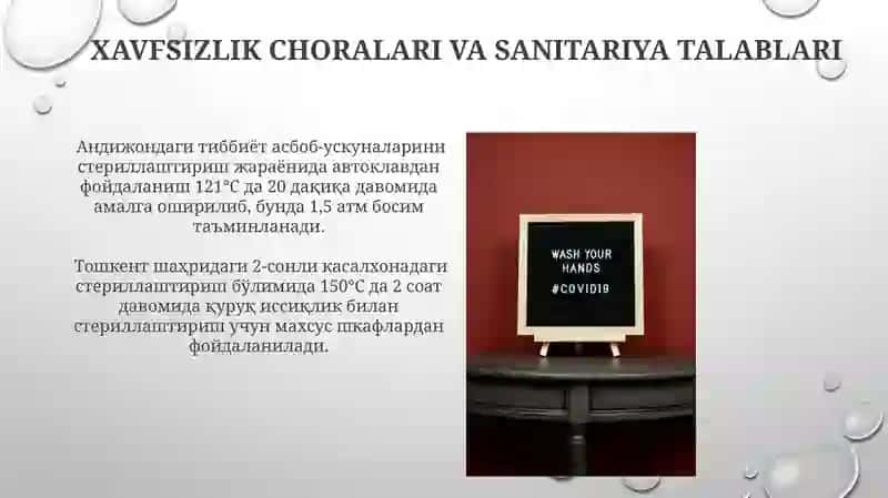 Sterilizatsiya va dizinfeksiya.Asboblarni sterillash bosqichlari 3