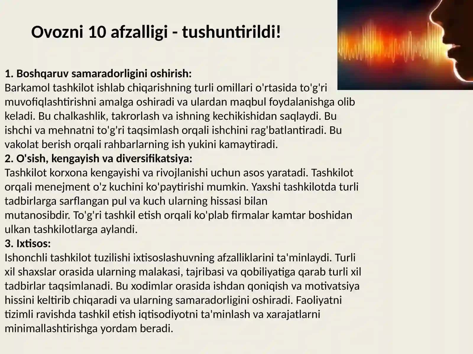 Ovoztashkilqilish nazariyasi 3