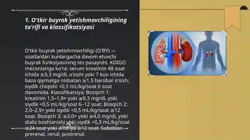O'tkir va surunkali buyrak yetishmovchiligi 3