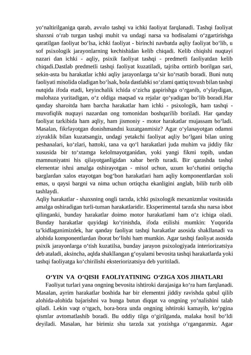 Faoliyatning psixologik talqini 3