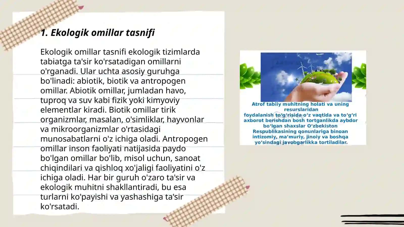 Ekologik omillar va muhit 3