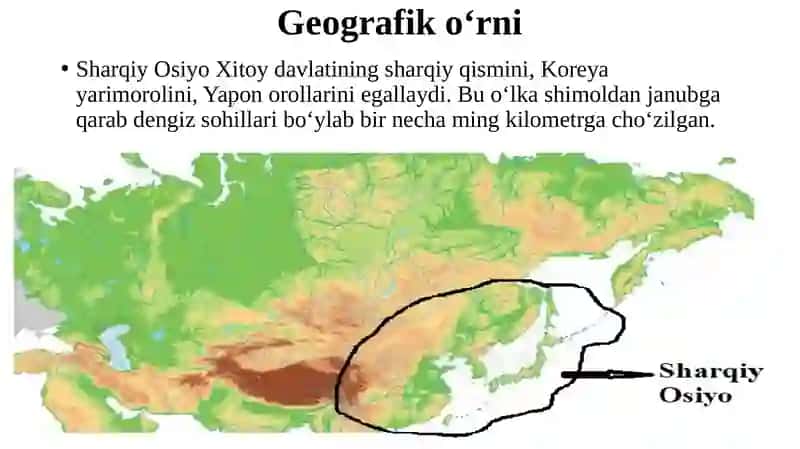Sharqiy Osiyo Geografiyasi 3
