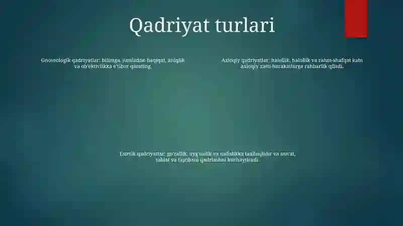 Qadriyatlar Falsafasi 3