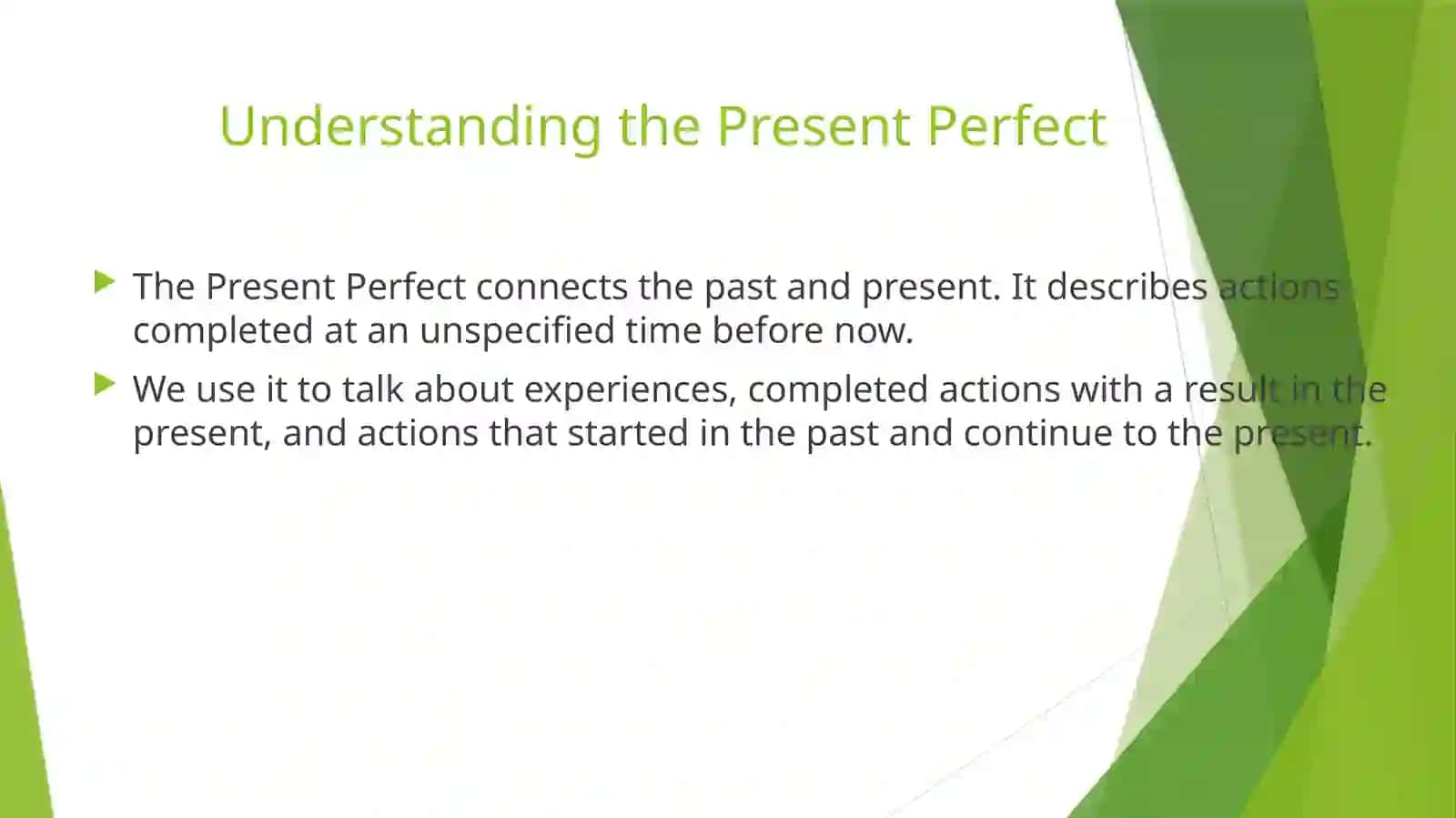 The Present Perfect Tense: Connecting Past and Present 3