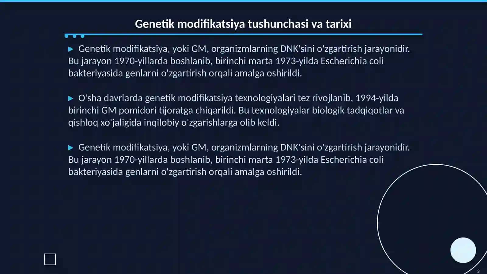 Genetik modifikatsiya qilingan organizmlar 3
