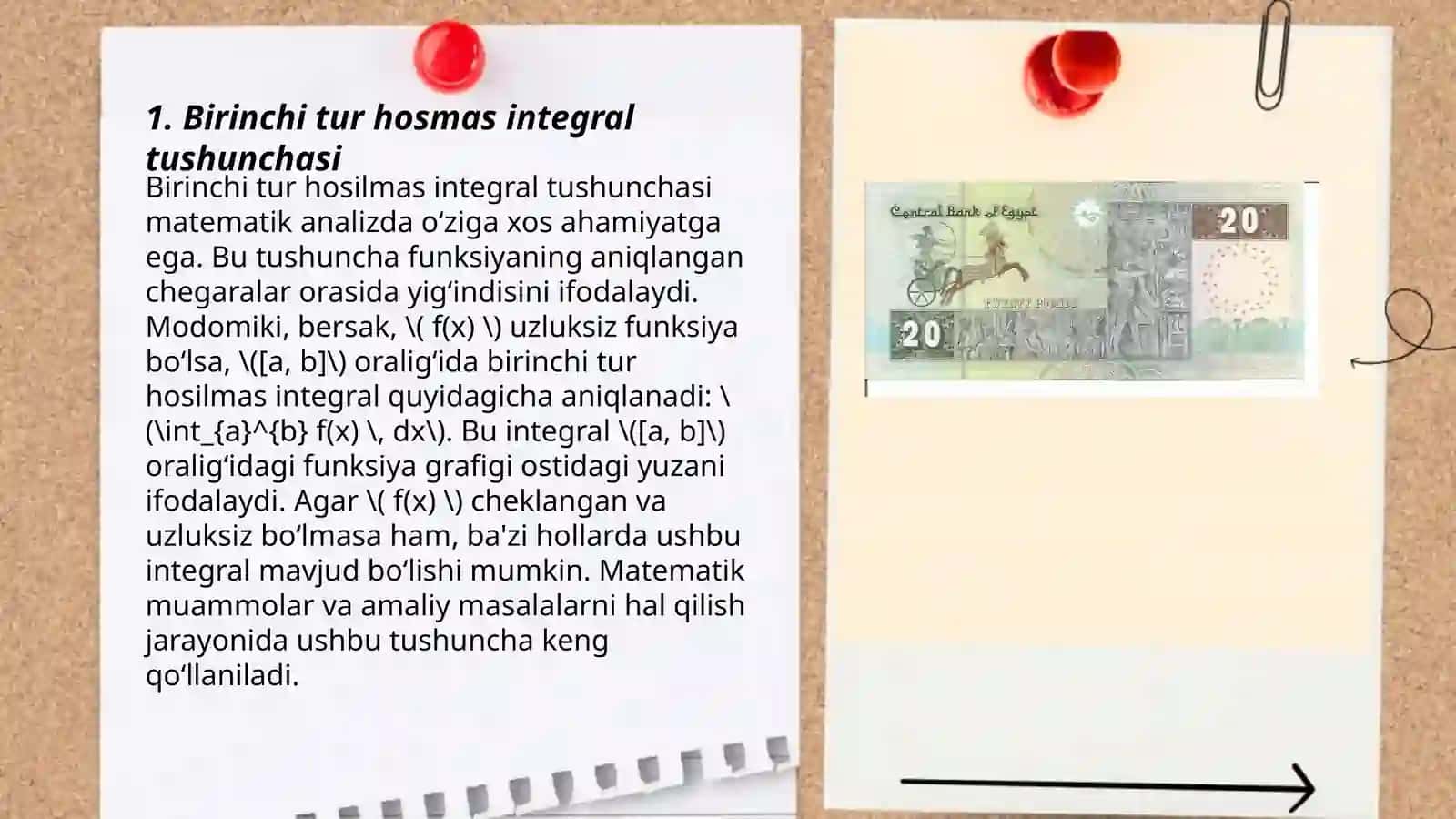 Birinchi tur hosmas integrallar va ularning yaqinlashishi 3