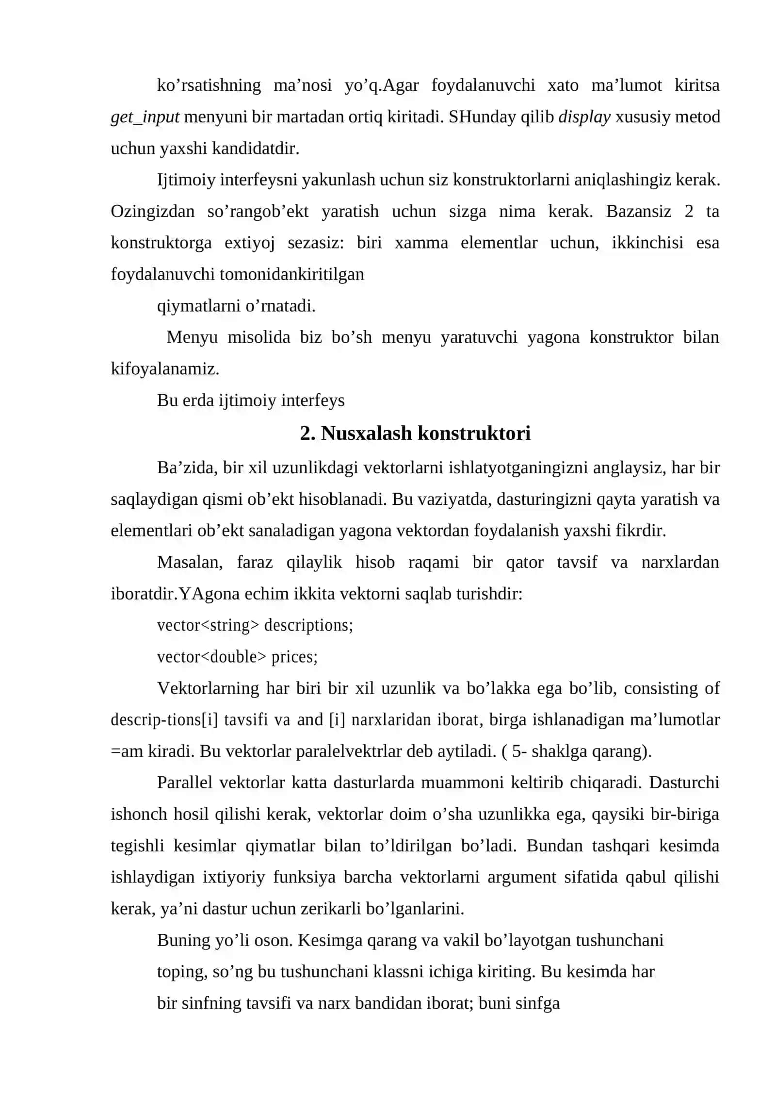 Obektga yo’naltirilgan dasturlash tamoyillari 3