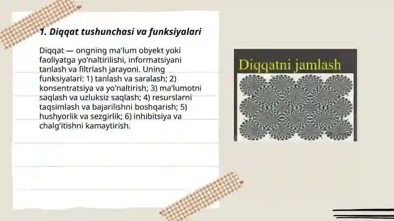 Diqqat turlari va uning xususiyatlari(psixologiya) 3