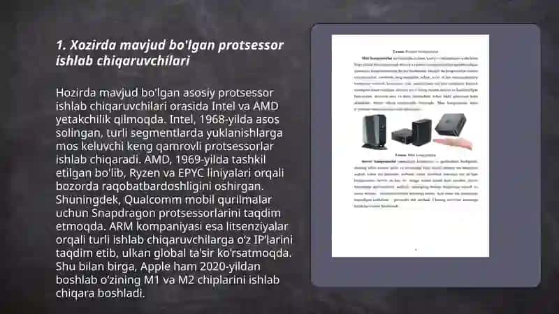 Shaxsiy kompyuterlarning protsessorlari va ularning xususiyatlari 3