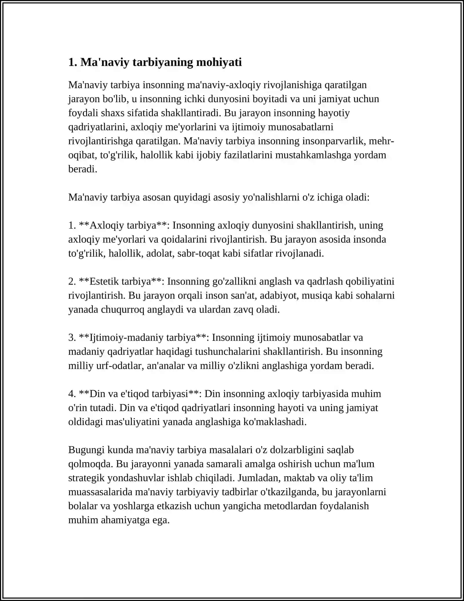 MA’NAVIY TARBIYA TO‘G‘RISIDAGI ILK TASAVVURLAR, QARASHLAR VA TA’LIMOTLAR 3