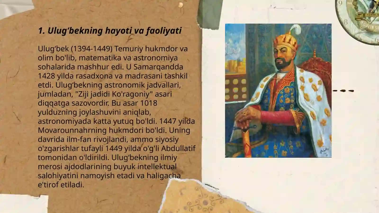 Ulugʻbekning hayoti va faoliyati 3
