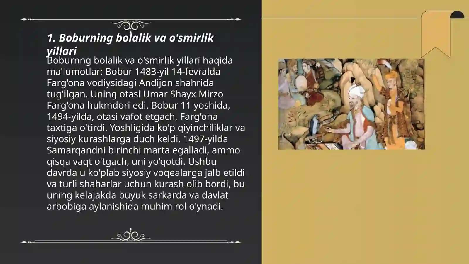 Zahiriddin Muhammad Boburning hayoti va ijodi 3