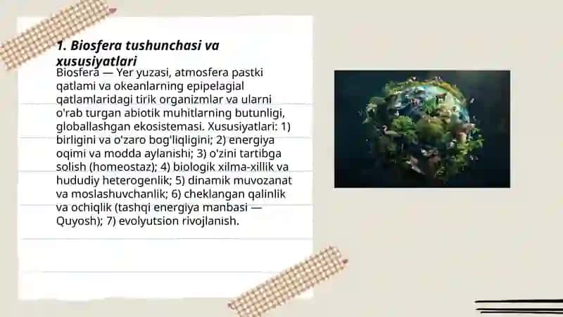 Biosfera va uning tarkibiy qismlari 3