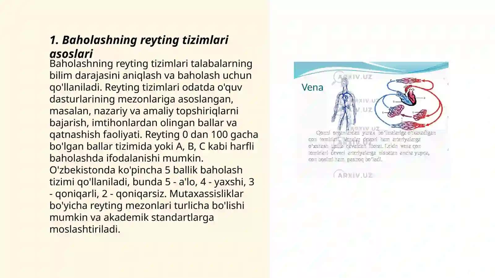 Baholashning reyting tizimlari asoslari 3