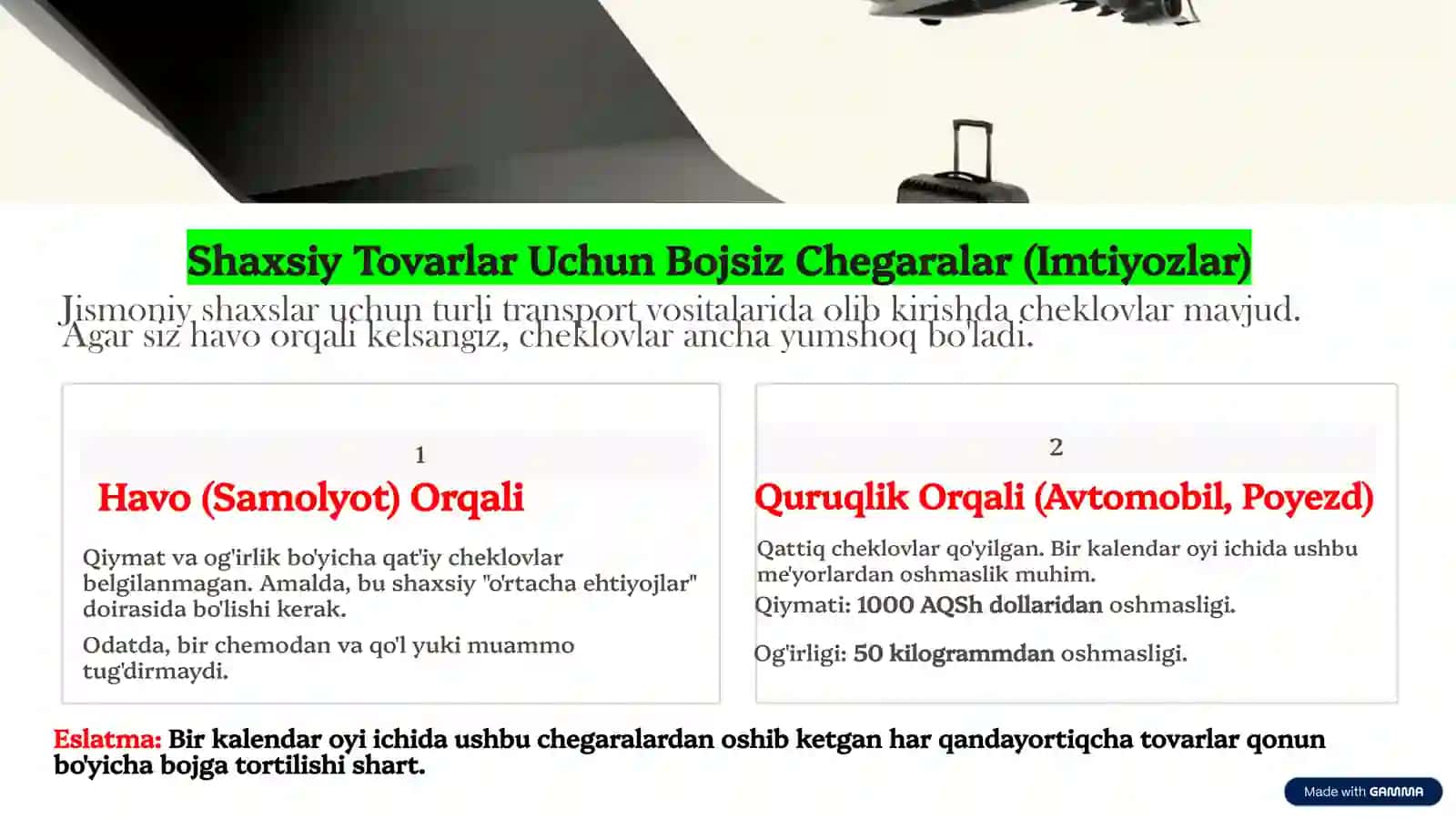 O'zbekistonga tovarlarni olib kirish 3