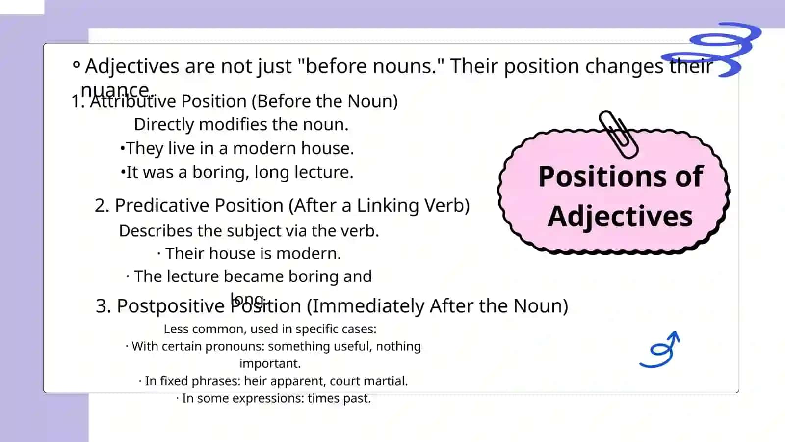 Parts of speech:adjectives 3