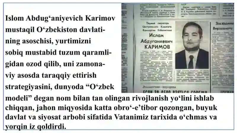 O’zbekiston Respublikasi birinchi prezidenti Islom Karimov hayoti 3