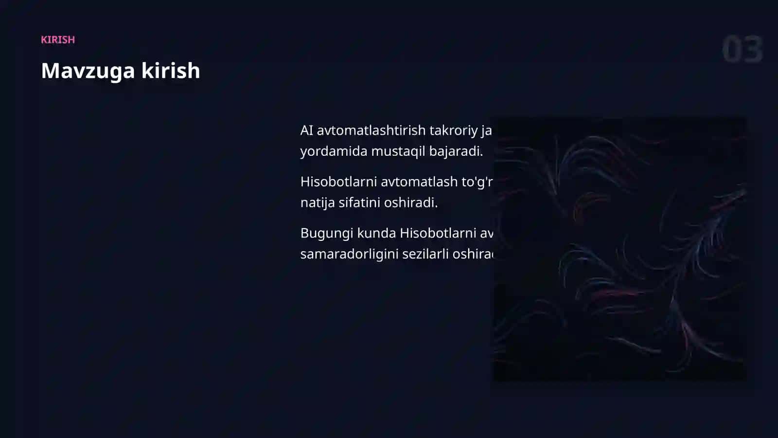 AI AVTOMATLASHTIRISH 3